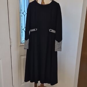 Custom Black and White Houndstooth Dress